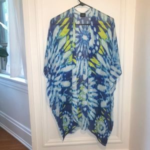 V. FRAAS Tye Dye Psychedelic Hippie Kimono One Size